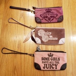Set of 3 juicy couture wristlets